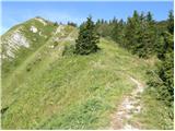 Bohinjsko sedlo - Planina Za Črno goro